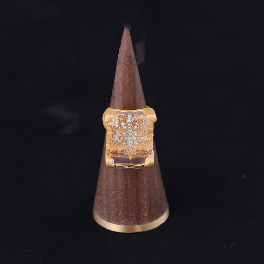 Vintage Geometric Luxury Handcrafted Open Ring Handcrafted Design