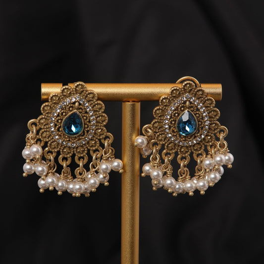 Vintage Pearl Statement Chic Earrings Timeless Style
