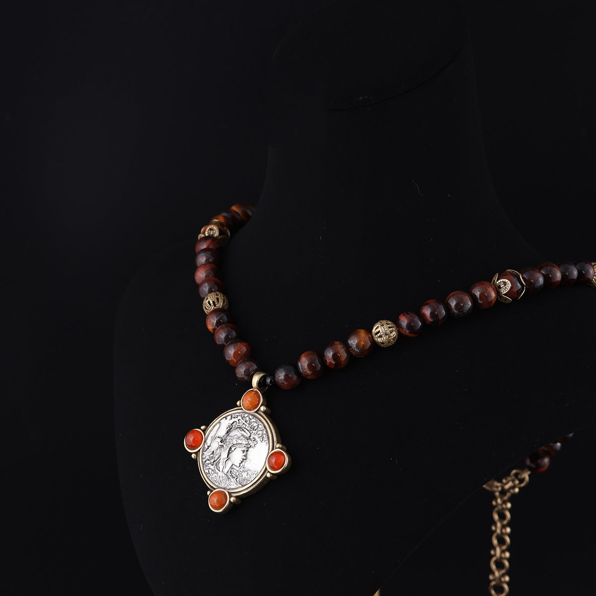 Vintage Geometric Artisan Luxury Necklace Handcrafted Design