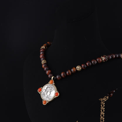 Vintage Geometric Artisan Luxury Necklace Handcrafted Design