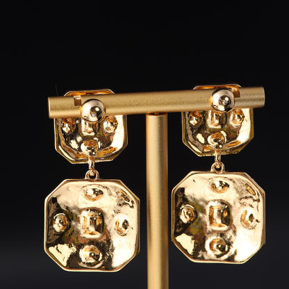 Vintage Enamel Statement Refined Earrings Timeless Style