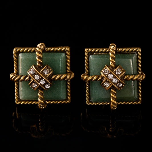 Vintage Natural Stone Classic Earrings for Ladies