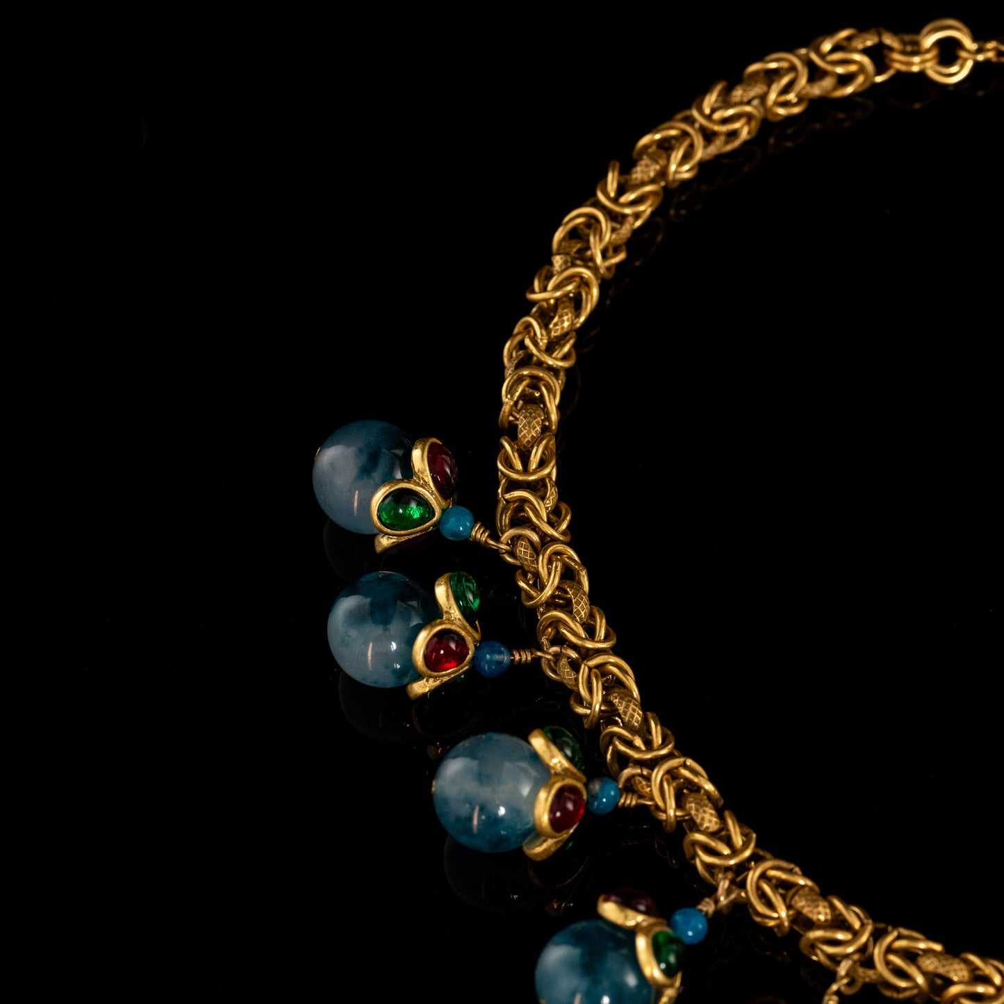 Vintage Glass Star Classic Necklace Handcrafted Design