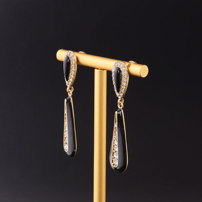 Vintage Enamel Classic Handcrafted Earrings Handcrafted Design