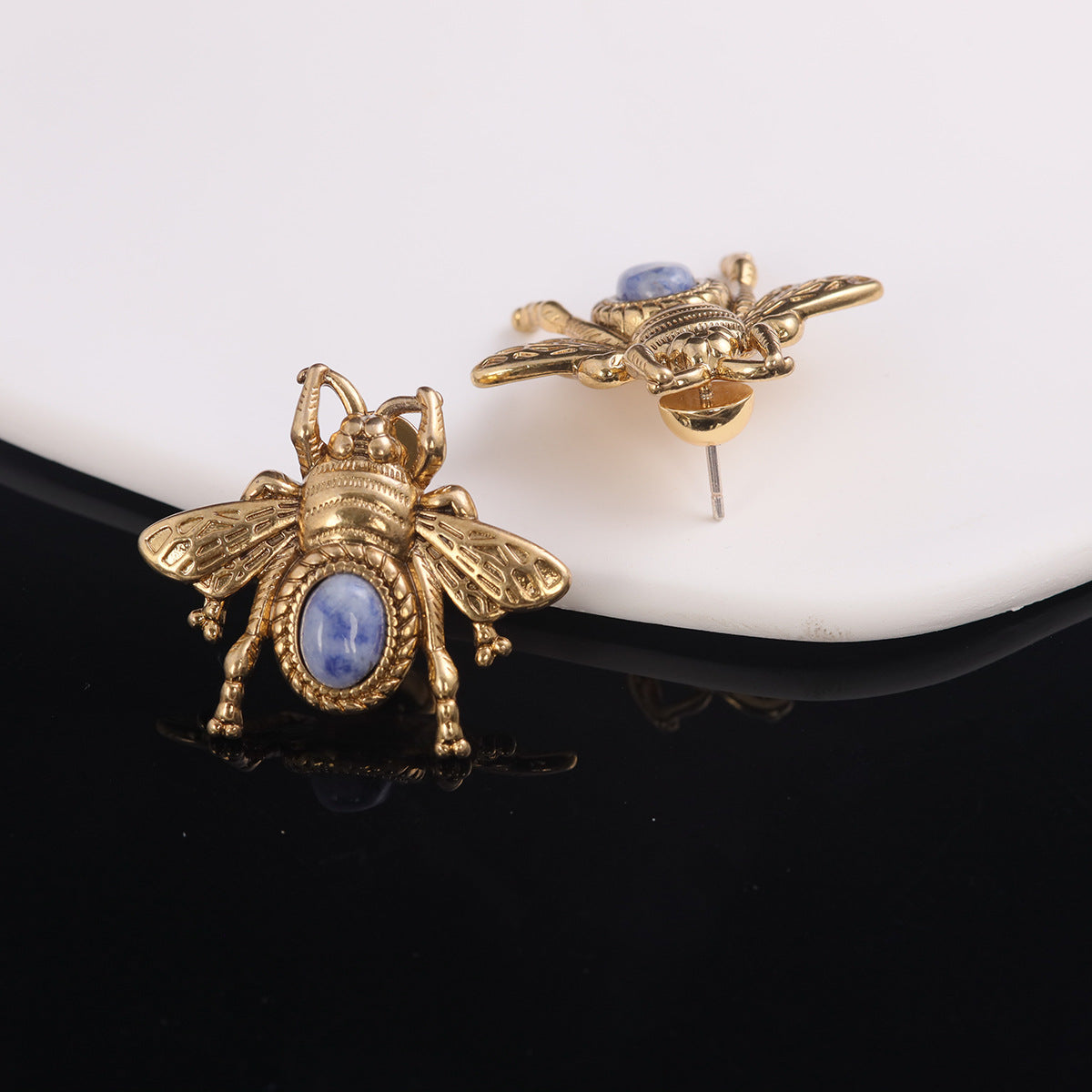Vintage Natural Stone Classic Handcrafted Earrings for Ladies
