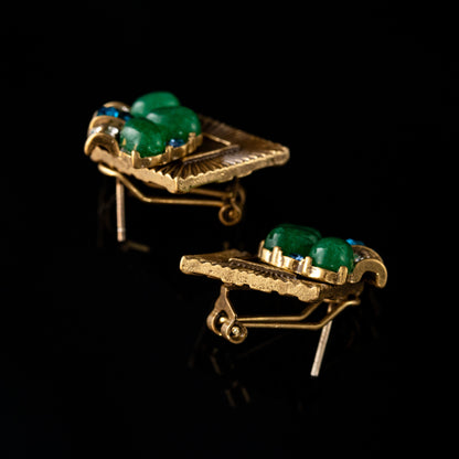 Vintage Geometric Artisan Statement Earrings for Women