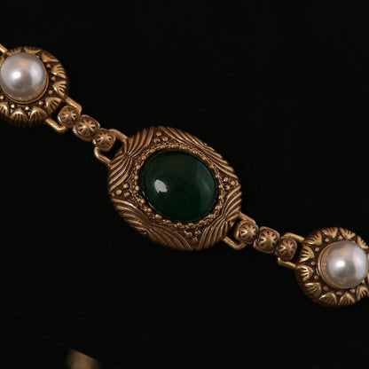 Vintage Natural Stone Chic Handcrafted Necklace Gift Jewelry