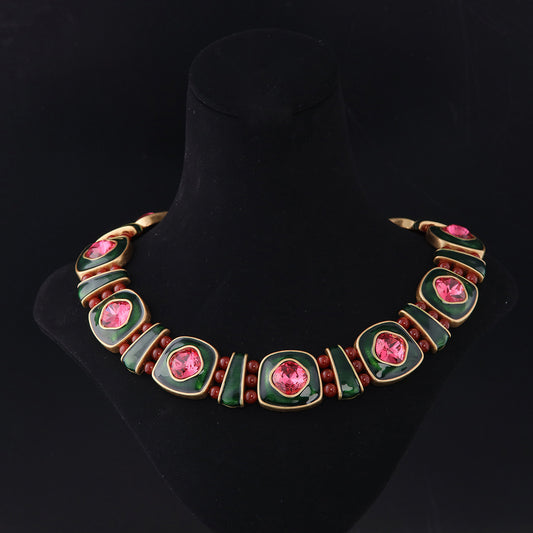 Vintage Geometric Timeless Chic Necklace Handcrafted Design