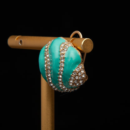 Vintage Enamel Artisan Luxury Earrings Timeless Style