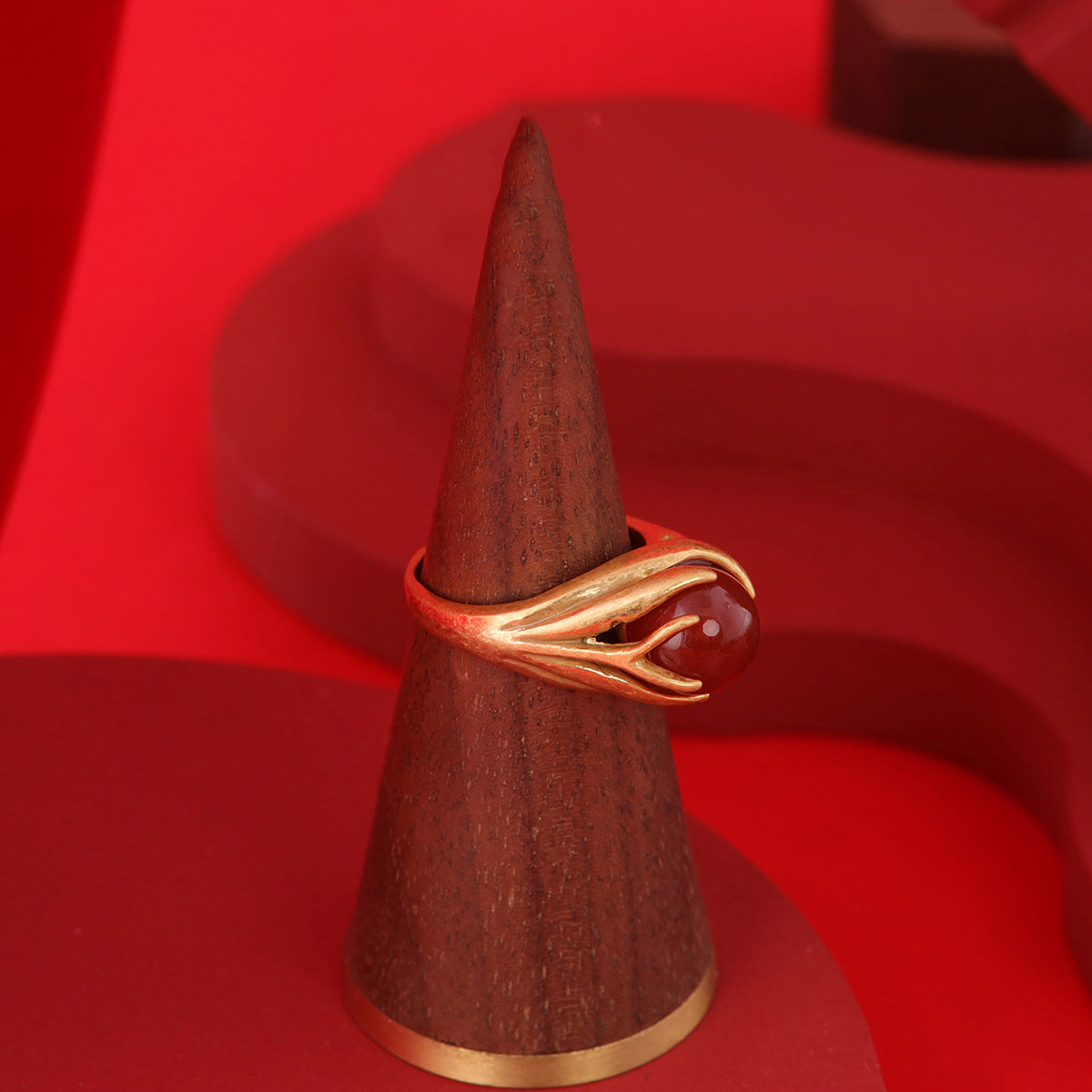 Vintage Geometric Chic Polished Open Ring