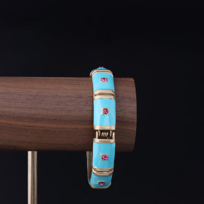 Vintage Enamel Geometric Luxury Bracelet Timeless Style