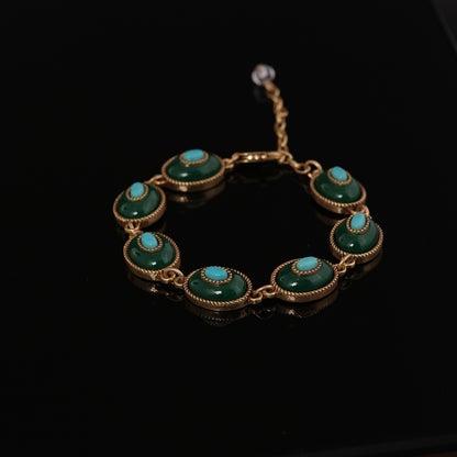 Vintage Artisan Agate Handcrafted Jewelry Set Baroque