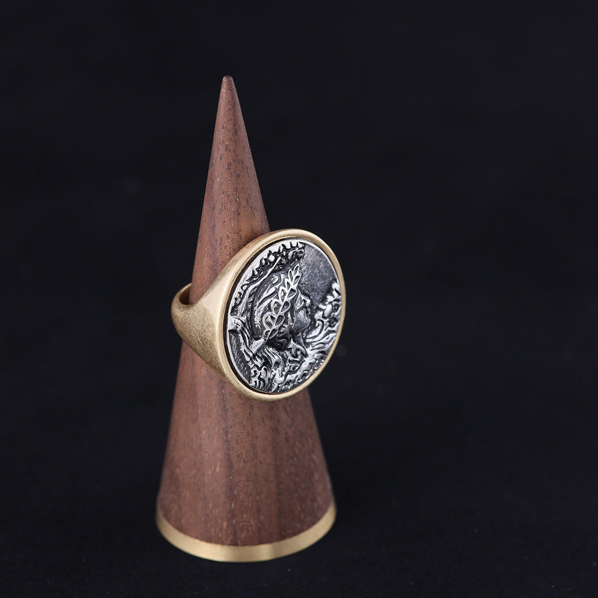 Vintage Geometric Statement Timeless Open Ring Handcrafted Design