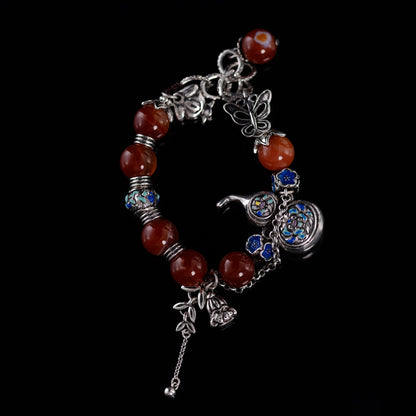 Vintage Artisan Agate & Enamel Star Handcrafted Jewelry Set