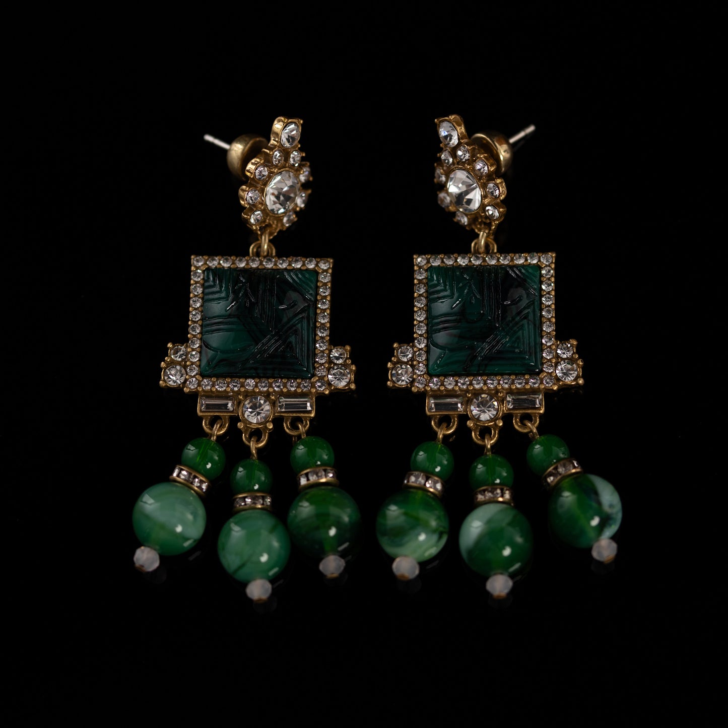 Vintage Pearl Leaf Refined Handcrafted Earrings for Ladies