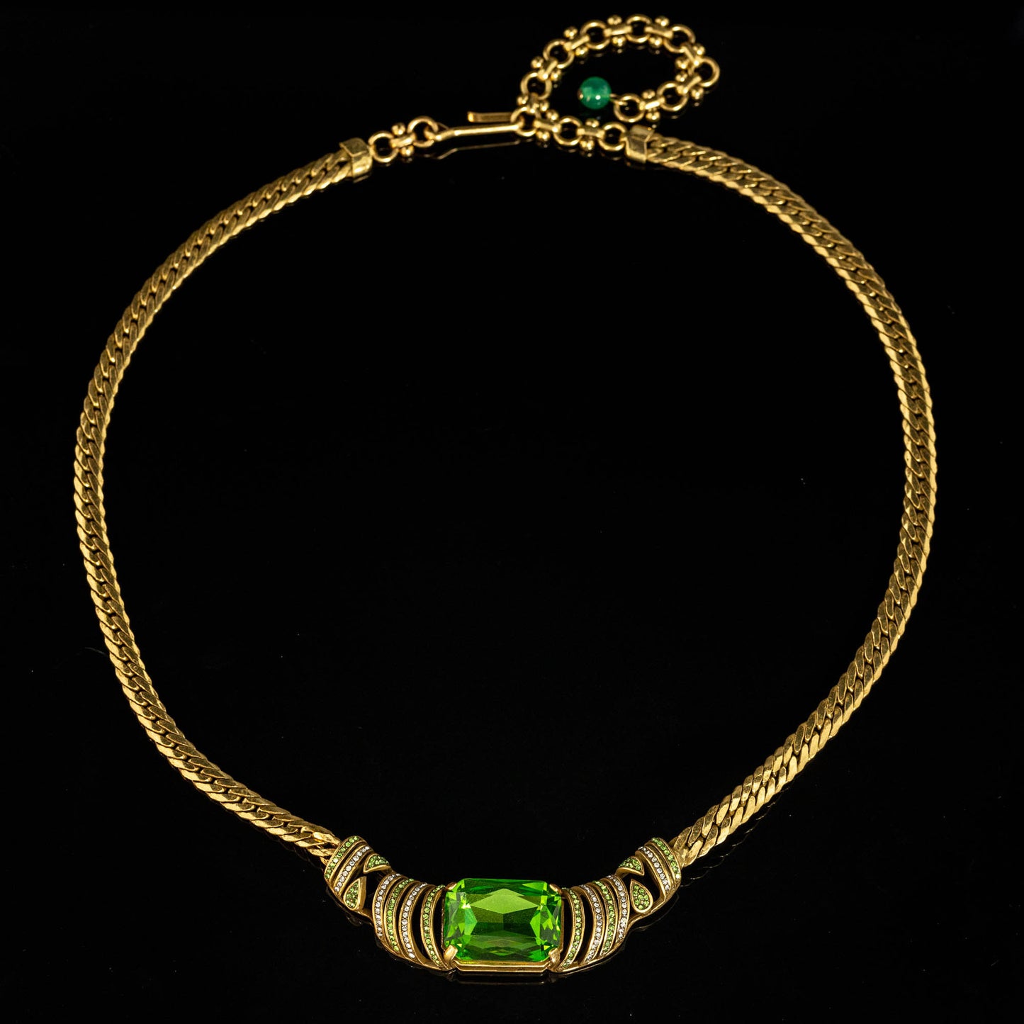 Vintage Refined Stone Inlay Necklace Gift Jewelry