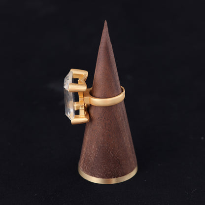 Vintage Geometric Luxury Handcrafted Open Ring Handcrafted Design