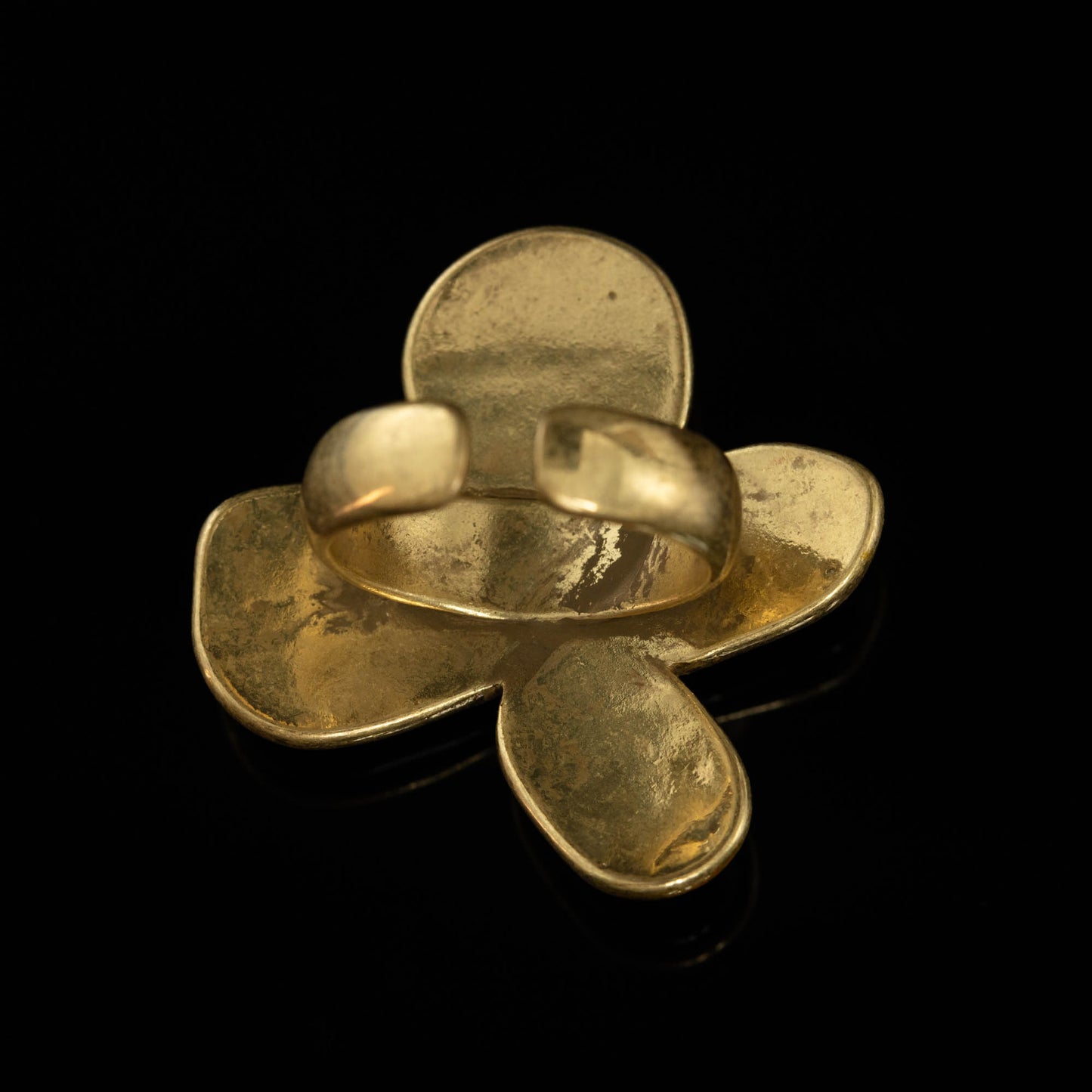 Vintage Natural Stone Geometric Classic Open Ring