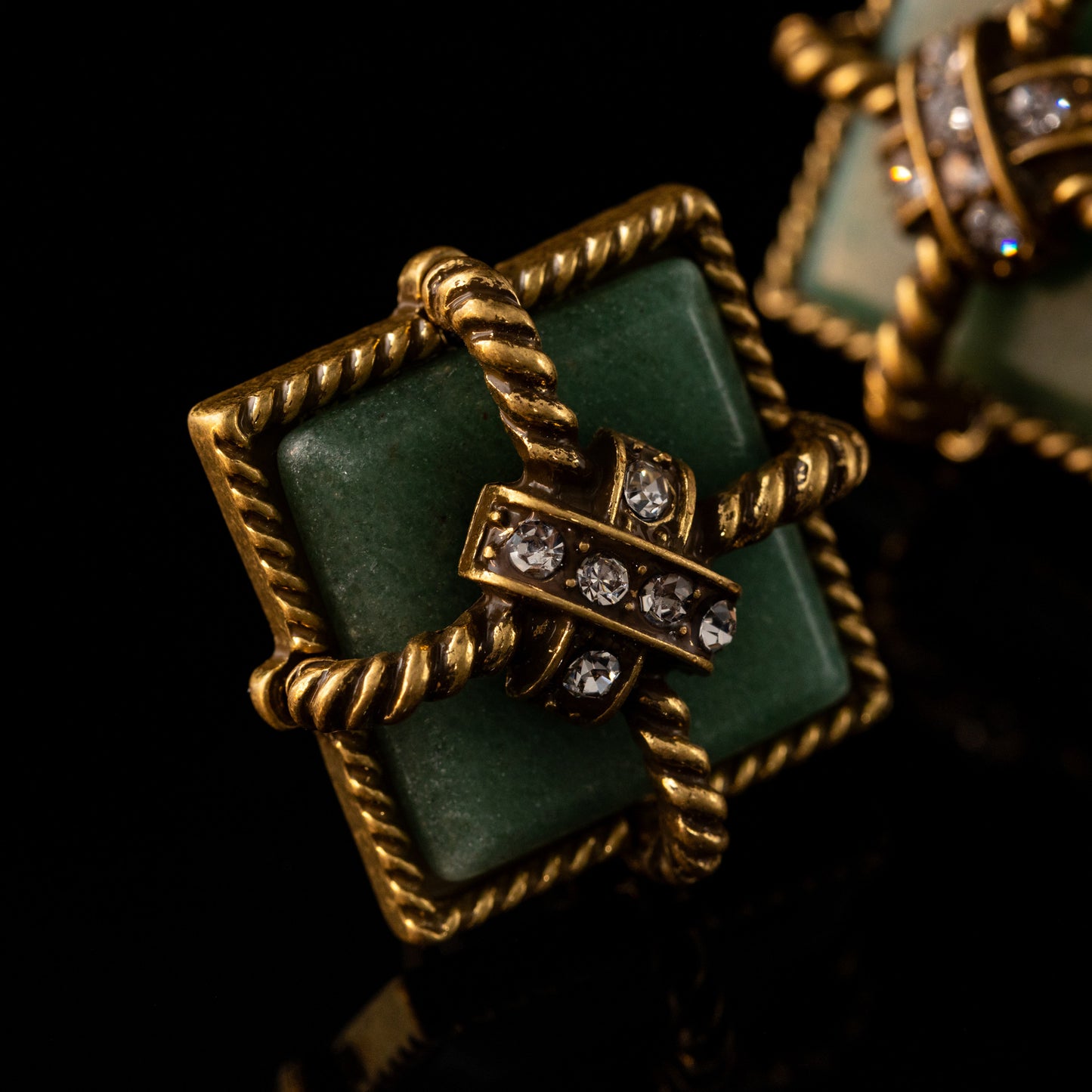 Vintage Natural Stone Classic Earrings for Ladies