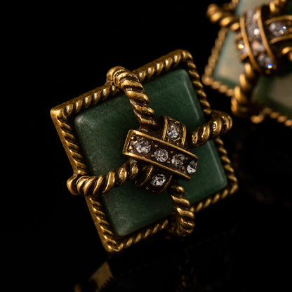 Vintage Natural Stone Classic Earrings for Ladies