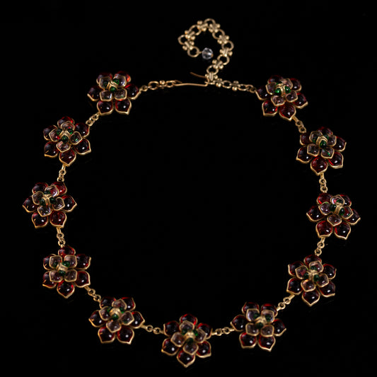 Vintage Glass Refined Chic Necklace for Ladies