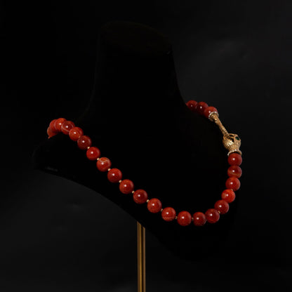 Vintage Agate Statement Handcrafted Necklace Handcrafted Design