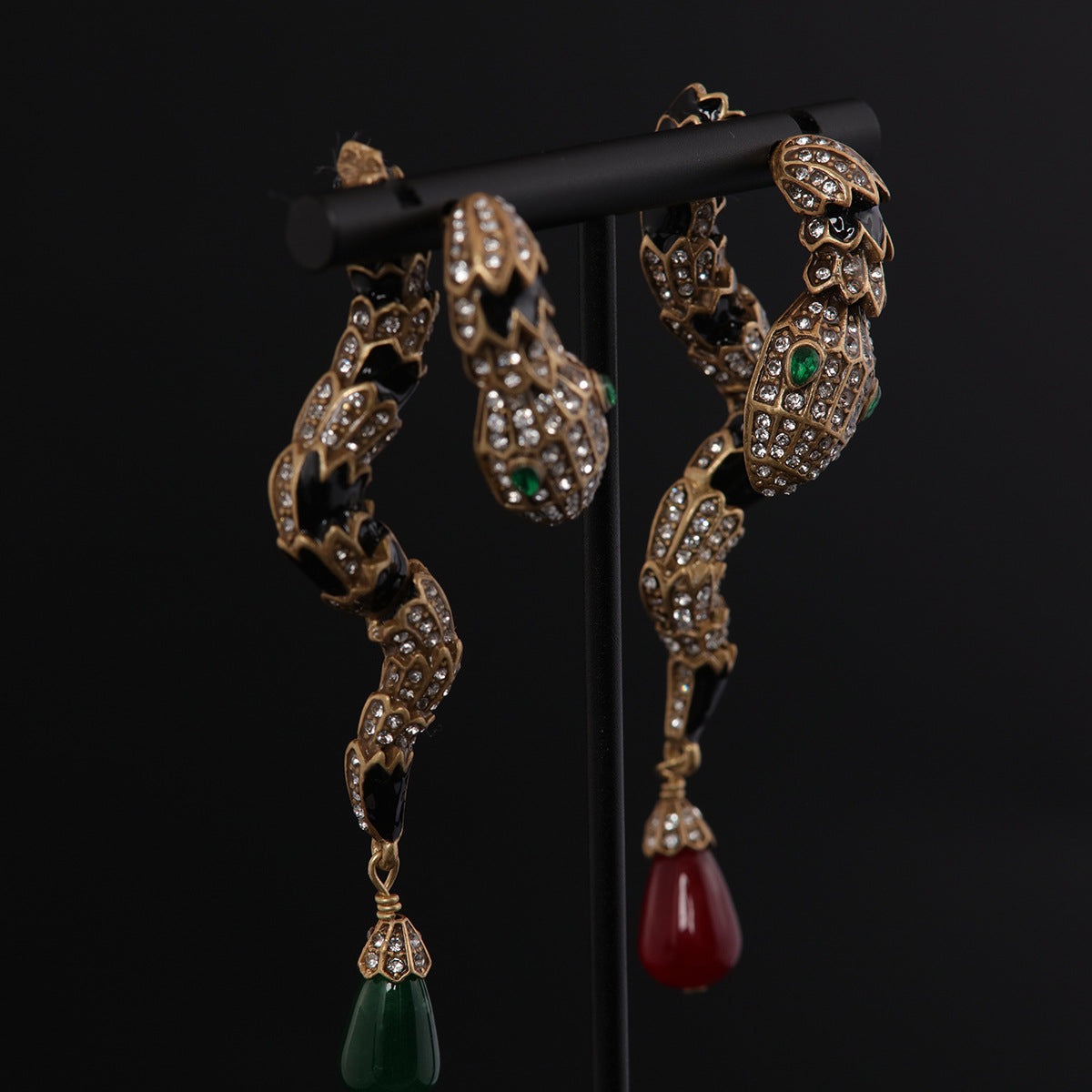 Vintage Enamel Timeless Chic Earrings Handcrafted Design