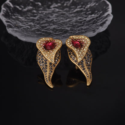Vintage Chic Stone Inlay Earrings Timeless Style