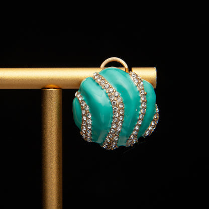 Vintage Enamel Artisan Luxury Earrings Timeless Style