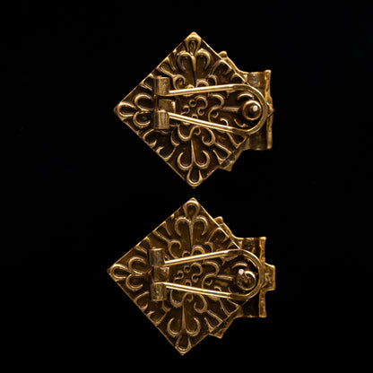 Vintage Geometric Artisan Statement Earrings for Women