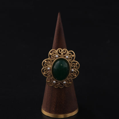 Vintage Geometric Artisan Minimalist Open Ring