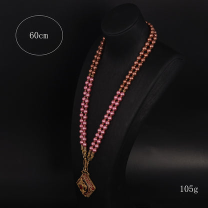 Vintage Glass Classic Polished Necklace Handcrafted Design