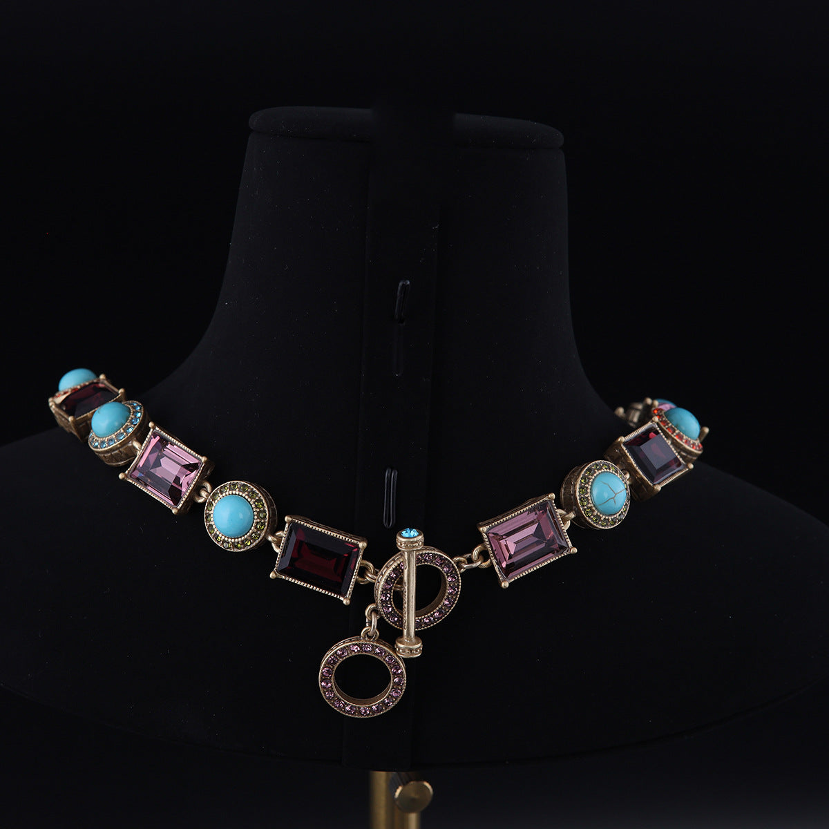 Vintage Cubic Zirconia Geometric Elegant Polished Necklace for Women