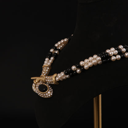 Vintage Pearl Geometric Refined Necklace for Ladies