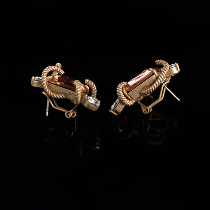 Vintage Glass Geometric Classic Polished Earrings Handcrafted Design