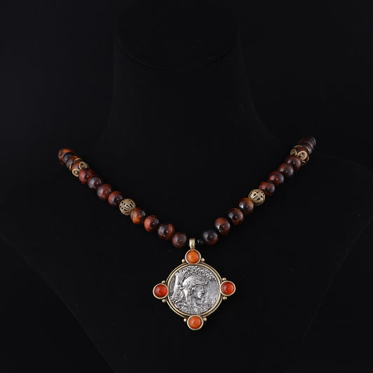 Vintage Geometric Artisan Luxury Necklace Handcrafted Design
