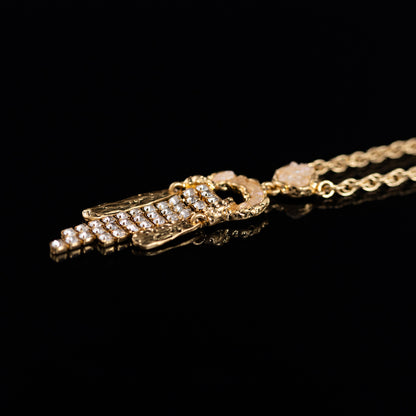 Vintage Natural Stone Geometric Refined Necklace Timeless Style