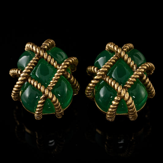 Vintage Heart Chic Elegant Earrings Handcrafted Design
