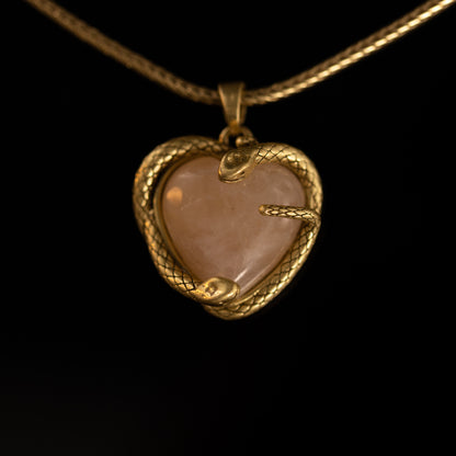 Vintage Crystal Heart Artisan Necklace Gift Jewelry