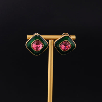 Vintage Geometric Artisan Artisan Earrings Handcrafted Design