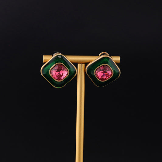 Vintage Geometric Artisan Artisan Earrings Handcrafted Design