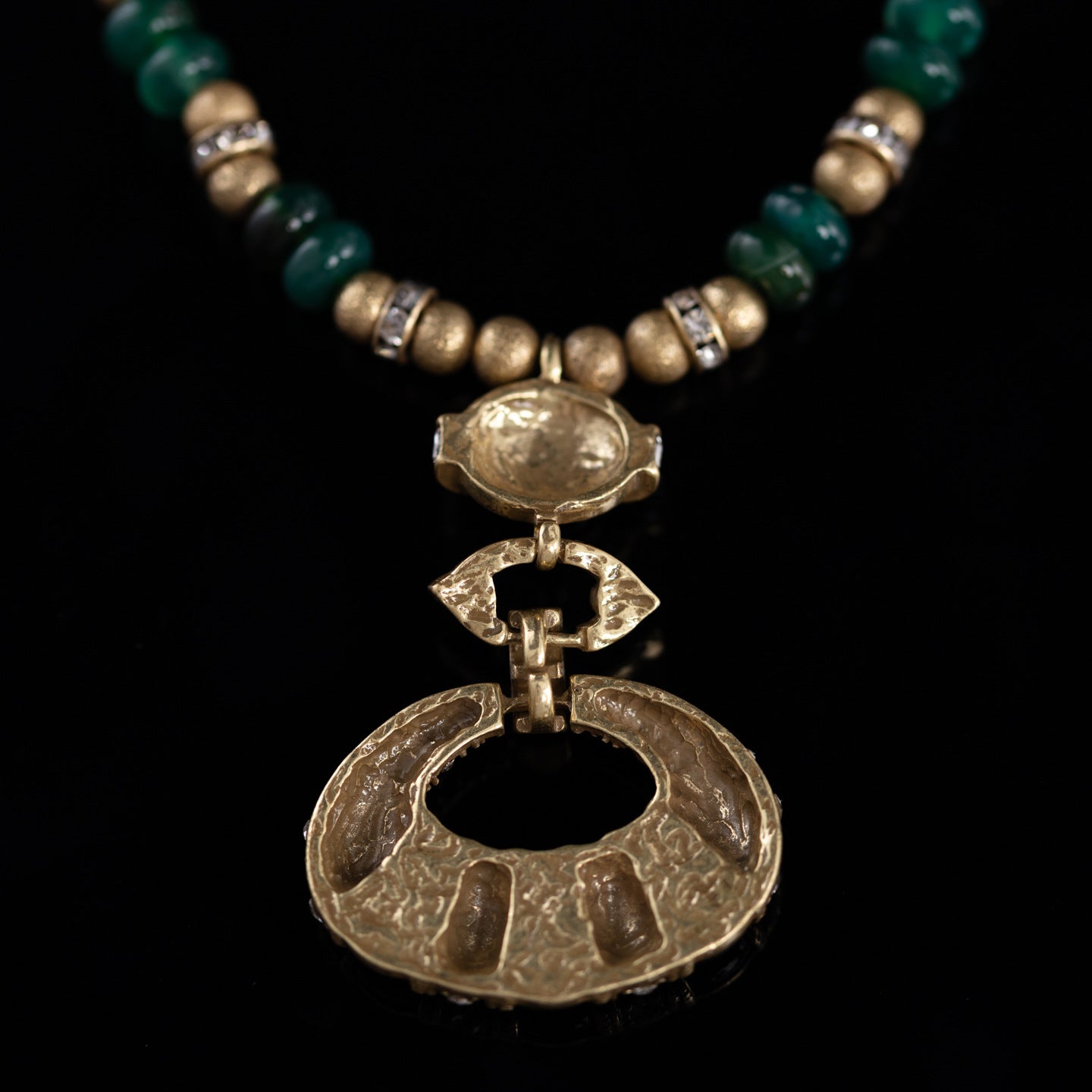 Vintage Agate Geometric Luxury Stone Inlay Necklace for Women