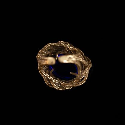 Vintage Crystal Geometric Classic Open Ring Handcrafted Design