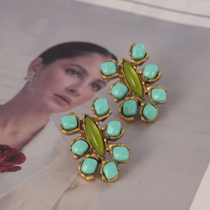 Vintage Leaf Artisan Chic Earrings Gift Jewelry