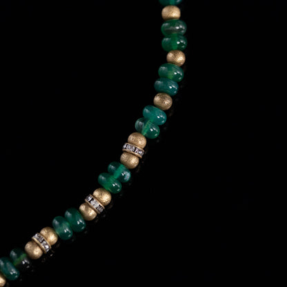 Vintage Agate Geometric Luxury Stone Inlay Necklace for Women