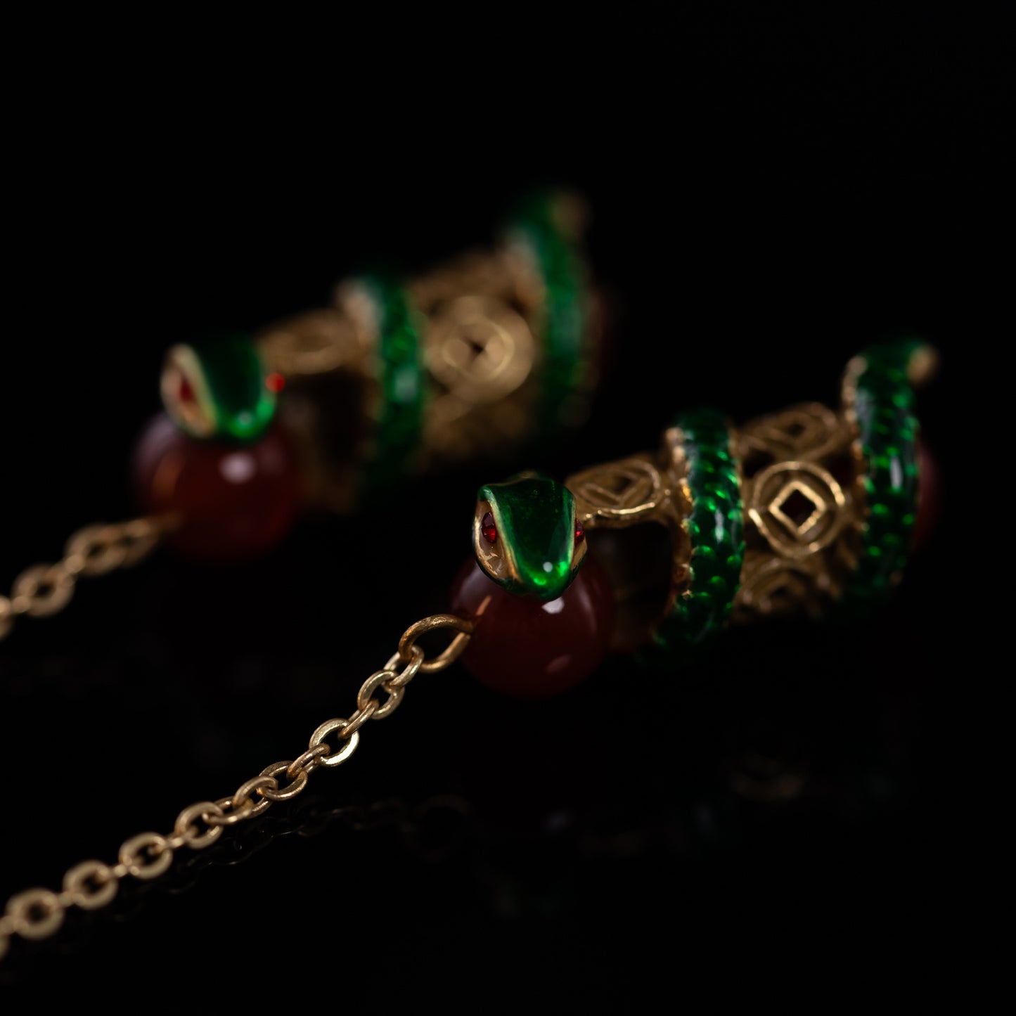 Vintage Enamel Classic Handcrafted Earrings Handcrafted Design