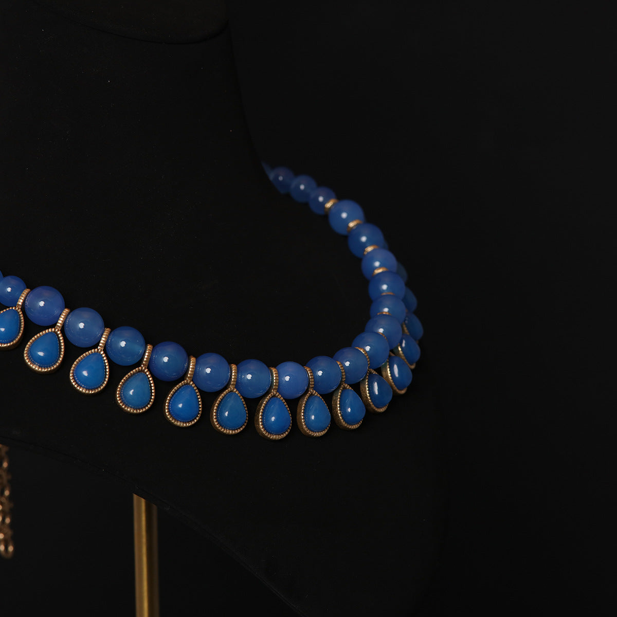 Vintage Agate Chic Polished Necklace for Women