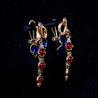 Vintage Enamel Statement Artisan Earrings Timeless Style