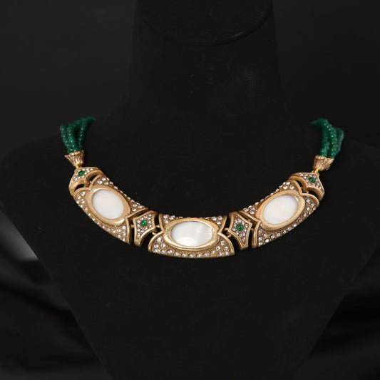 Vintage Agate Luxury Timeless Necklace Handcrafted Design