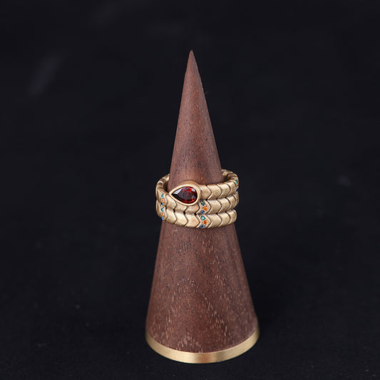 Vintage Geometric Timeless Handcrafted Open Ring Gift Jewelry